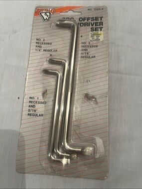 Buffalo David Bitton Silver 3-Piece Offset Hex Driver Set